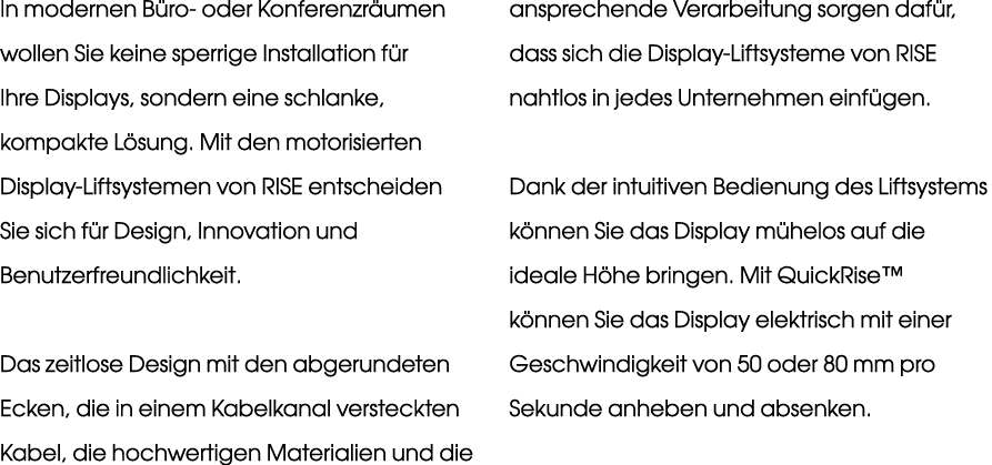 In modernen B ro oder Konferenzr umen wollen Sie keine sperrige Installation f r Ihre Displays, sondern eine schlanke...