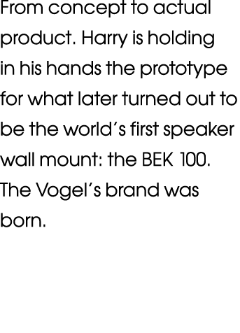 From concept to actual product  Harry is holding in his hands the prototype for what later turned out to be the world   