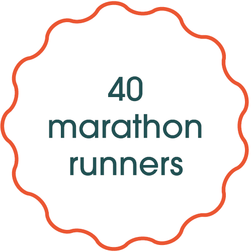 40 marathon runners