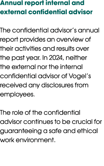 Annual report internal and external confidential advisor The confidential advisor’s annual report provides an overvie...