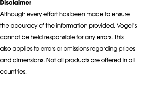 Disclaimer Although every effort has been made to ensure the accuracy of the information provided, Vogel’s cannot be ...