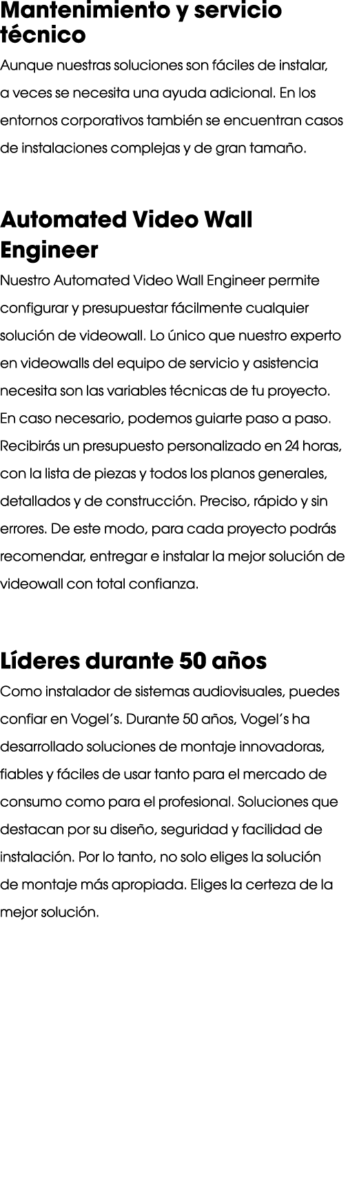 Mantenimiento y servicio t cnico Aunque nuestras soluciones son f ciles de instalar, a veces se necesita una ayuda ad...