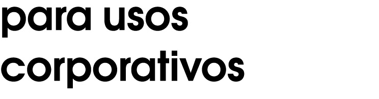 para usos corporativos 
