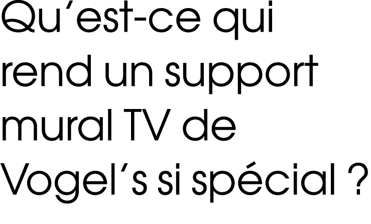 Qu est-ce qui rend un support mural TV de Vogel s si spécial  