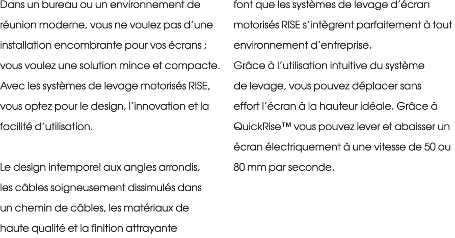 Dans un bureau ou un environnement de r union moderne, vous ne voulez pas d’une installation encombrante pour vos cr...