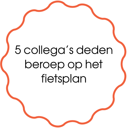 5 collega s deden beroep op het fietsplan
