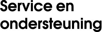 Service en ondersteuning