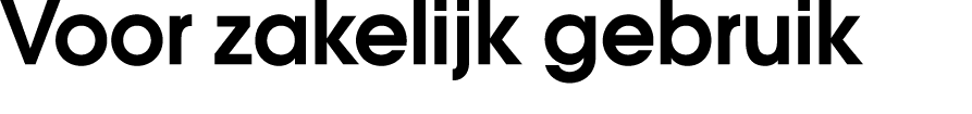 Voor zakelijk gebruik 